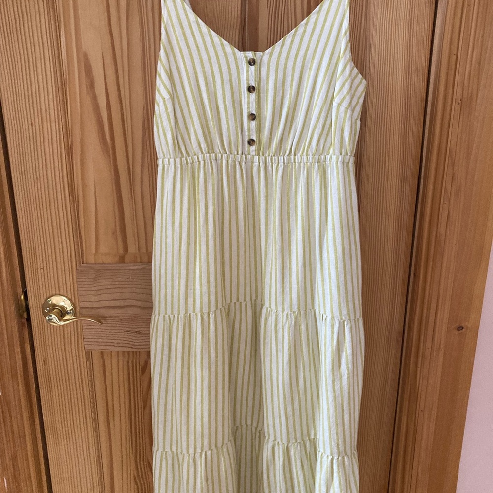 Striped Sleeveless Midi Dress